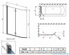 Radaway Eos PND I Parawan nawannowy 130 lewy przejrzyste 1205202-101L